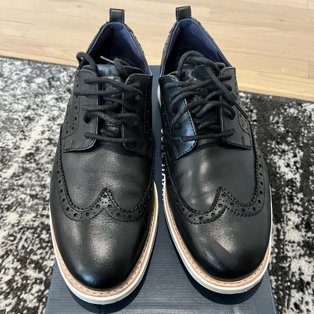 Cole Haan Mens Grand Evolution Shoe Black/Ivory Size 8.5